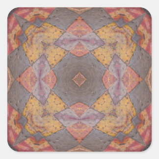 Kleurrijke Vloer Tegels Kaleidoscoop 8 Vierkante Sticker