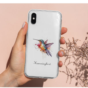 Kleurrijke vlucht, waterverf kolibrie op maat iPhone 11 hoesje