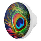 Kleurrijke voetafdruk keramische knop (Rechts)