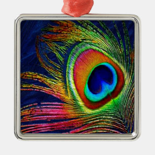 Kleurrijke voetafdruk metalen ornament