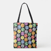 Kleurrijke Voetbal Pattern Canvas tas (Achterkant)