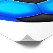 Kleurrijke Voetballen Poster (Hoek)