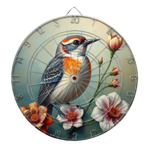 Kleurrijke Vogel Bloemendartbord Dartbord
