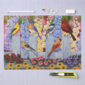 Kleurrijke vogel bloementuin tissuepapier (Craft)