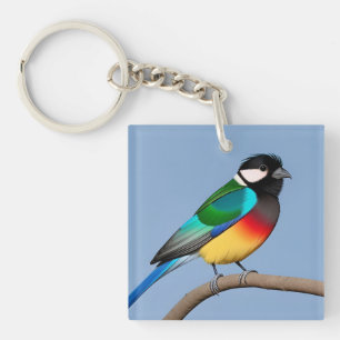 🕊️ Kleurrijke Vogel Cadeau Voor Natuur geïnspiree Sleutelhanger