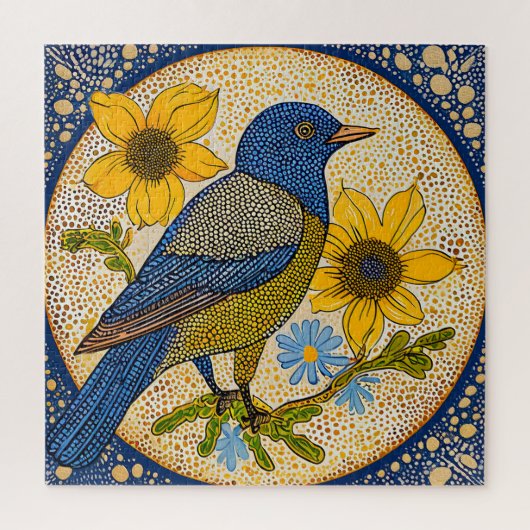 Kleurrijke vogel  legpuzzel (Verticaal)