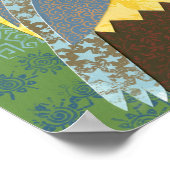 Kleurrijke vogel op een draad poster (Hoek)