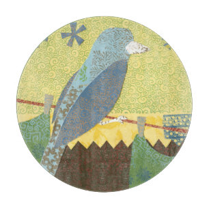 Kleurrijke vogel op een draad snijplank