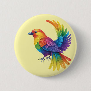 Kleurrijke Vogel Ronde Button 5,7 Cm