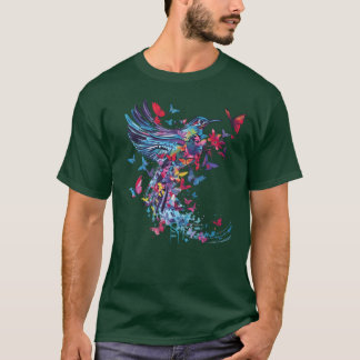 Kleurrijke Vogel vriend T-shirt