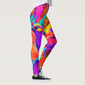 Kleurrijke vogelkunst leggings (Rechts)