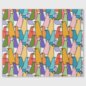Kleurrijke vogels cadeaupapier (Vlak)