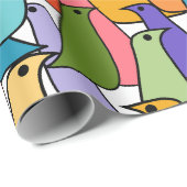 Kleurrijke vogels cadeaupapier (Rol Hoek)