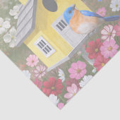 Kleurrijke vogels en bloederige bloederige tuin tissuepapier (Detail)