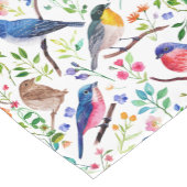 Kleurrijke vogels en grillige bloemen patroon korte tafelloper (Hoek)