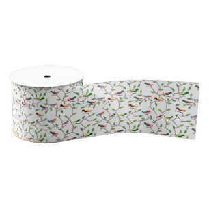 Kleurrijke vogels grosgrain lint