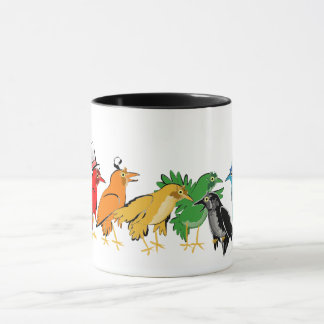 Kleurrijke vogels van een doder mok