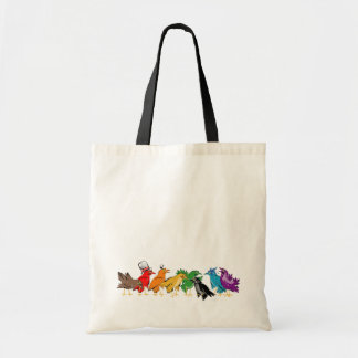Kleurrijke vogels van een doder tote bag