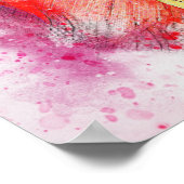 Kleurrijke vogelveren poster (Hoek)