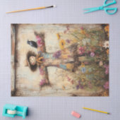 Kleurrijke volkskunst vogelverschrikker met wilde  tissuepapier (Craft)