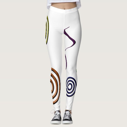 Kleurrijke vormen leggings (Voorkant)