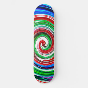Kleurrijke vortex skateboard