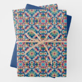 Kleurrijke Vortex Tegel Pattern Inpakpapier Vel (In situ)