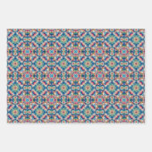 Kleurrijke Vortex Tegel Pattern Inpakpapier Vel (Voorkant)