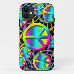 Kleurrijke VREDE - Energieontwerp iPhone 11 Hoesje