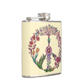 Kleurrijke Vredesbloem Cute Boho Hippie Hartelijk Heupfles (Rechts)