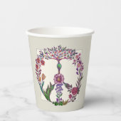 Kleurrijke Vredesbloem Cute Boho Hippie Hartelijk Papieren Bekers (Voorkant)