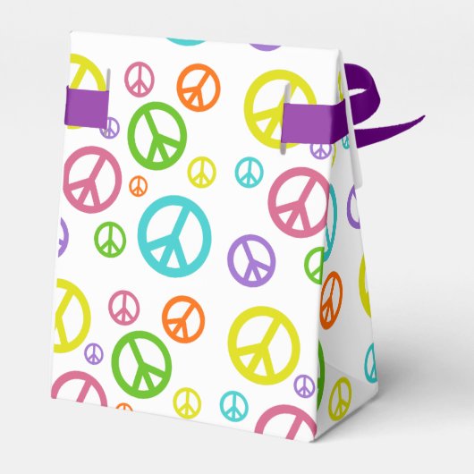 Kleurrijke vredessignalen bedankdoosjes (Achterkant)