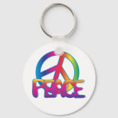 Kleurrijke Vredessymbool Sleutelhanger (Voorkant)
