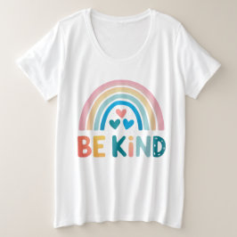Kleurrijke vriendelijkheid regenboog grote maat t-shirt