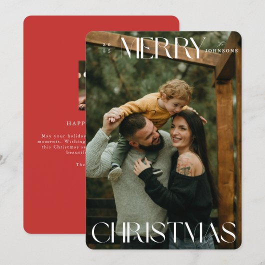 Kleurrijke vrolijke kerst Kaart (Voorkant / Achterkant)