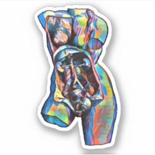 kleurrijke vrouwelijke menselijke anatomie lichaam sticker