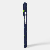 Kleurrijke vun-tandwielsterren op blauw gepersonal Case-Mate iPhone case (Achterkant / Links)