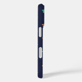 Kleurrijke vun-tandwielsterren op blauw gepersonal Case-Mate iPhone case (Achterkant / Rechts)