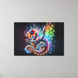 Kleurrijke Vuurdraak Canvas Afdruk
