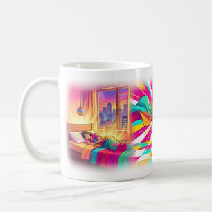 Kleurrijke Wake Up Dans Droom Pop Art Mok