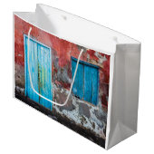 Kleurrijke wand, deur en sluitingen groot cadeauzakje (Voorkant Gekanteld)