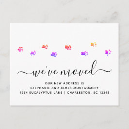 Kleurrijke wandelverf drukt Moderne het Bewegende  Aankondigingskaart