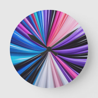 Kleurrijke wandklok ronde klok