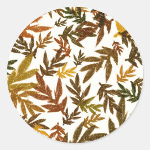 Kleurrijke Wanzinnige Herfst Bladeren Herfstfeest Ronde Sticker