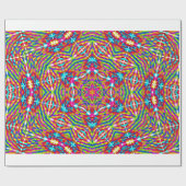 Kleurrijke warboel Mandala Cadeaupapier (Vlak)
