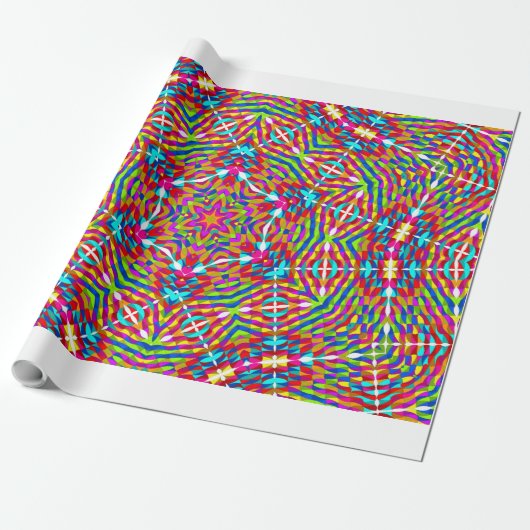 Kleurrijke warboel Mandala Cadeaupapier (Uitgerold)