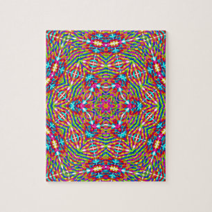 Kleurrijke warboel Mandala Legpuzzel