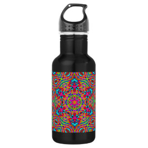 Kleurrijke warboel Mandala Waterfles