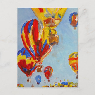 Kleurrijke warmluchtballonnen ansichtkaart briefkaart