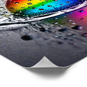 Kleurrijke water bubbel splash poster (Hoek)